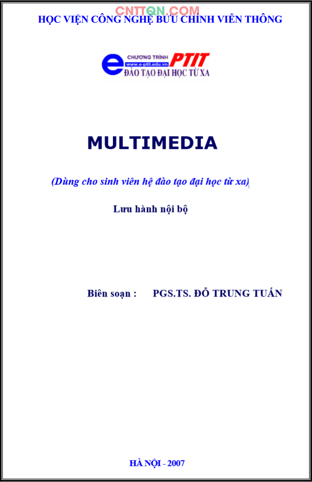 [PDF] Giáo Trình Multimedia - Đào tạo từ xa PTIT