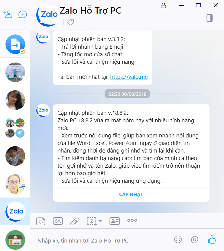 Phần mềm Zalo v.18.8.2 - Chat, nhắn tin trên PC