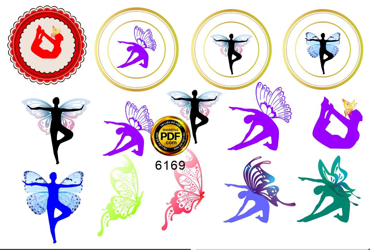 Một số mẫu thiết kế logo Yoga file corel