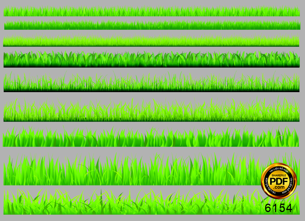 Các loại cỏ tách nền để trang trí chân tường #2 file corel