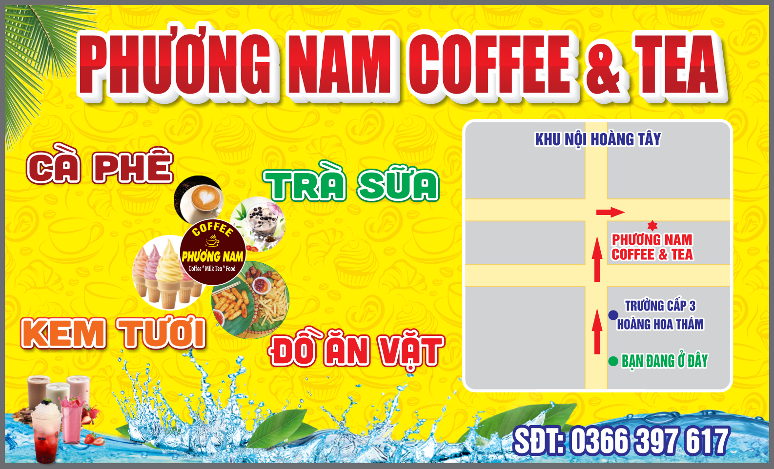 Market biển Phương Nam Coffee & Tea file CorelDRAW